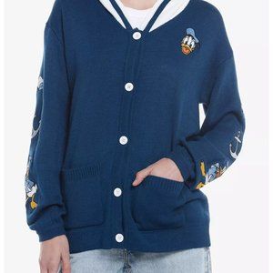 NWT  Disney Donald Duck Embroidered Cardigan